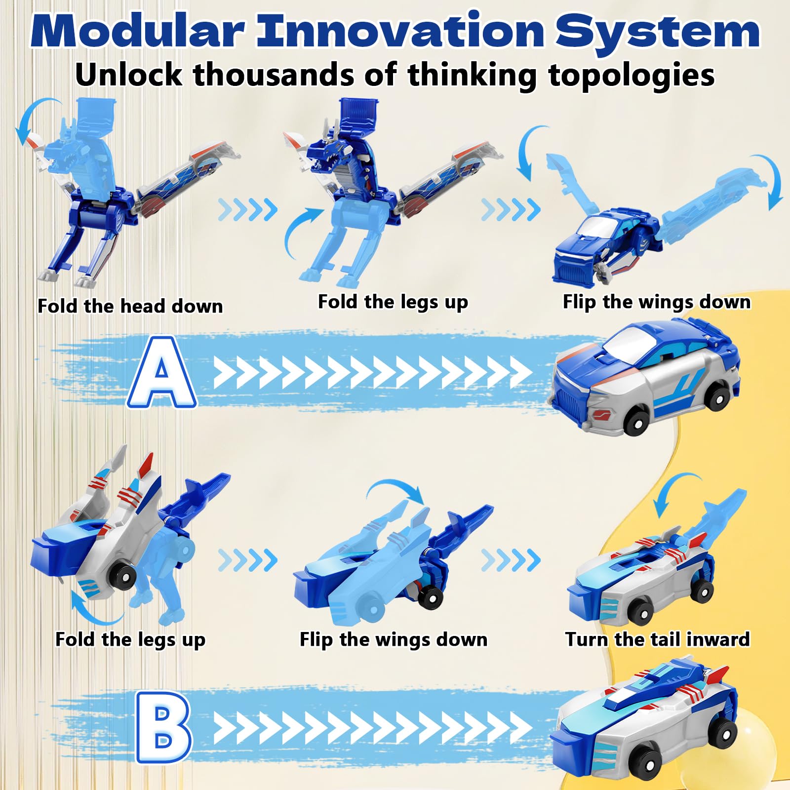 Intoypad gift-ready dino car for boys and girls