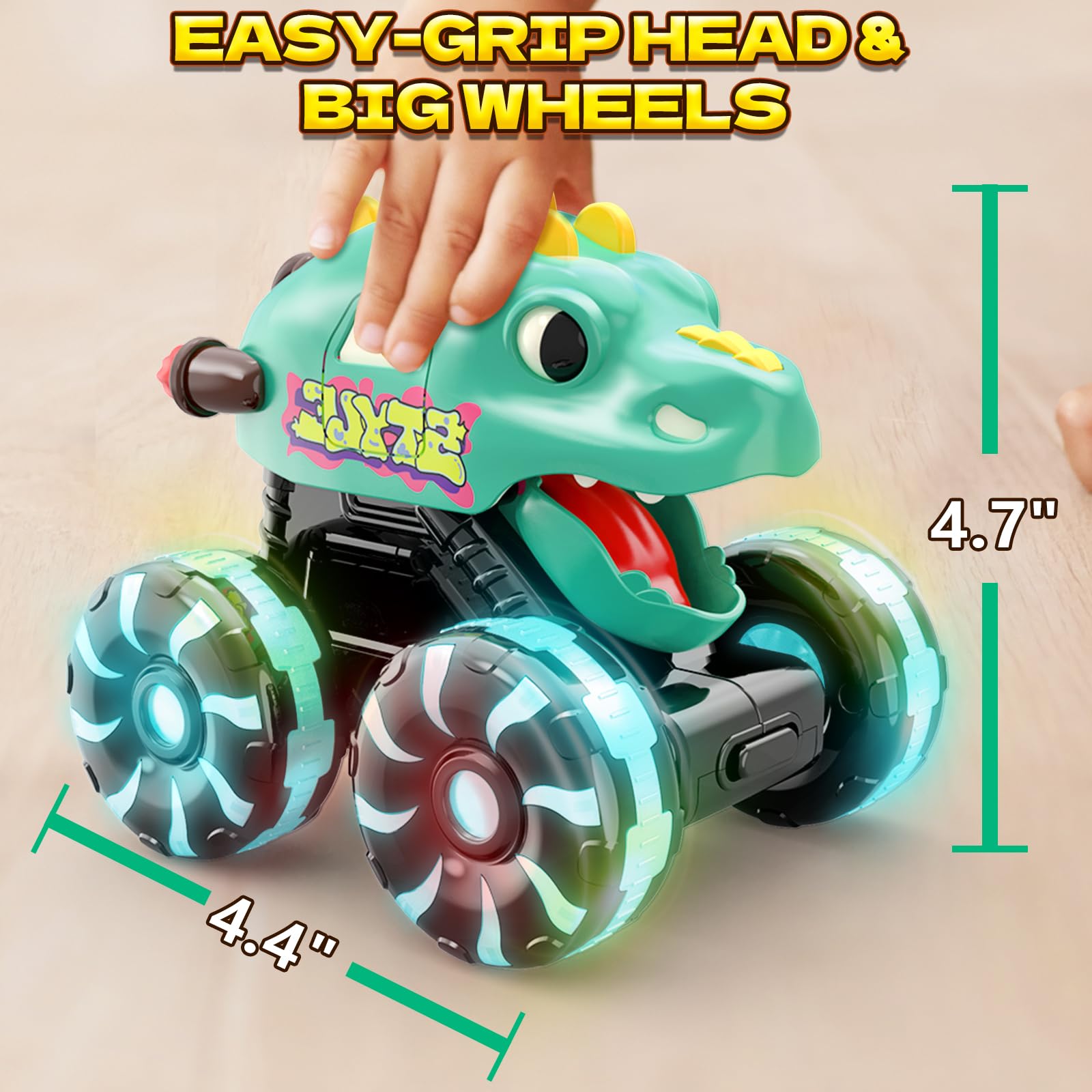 Intoypad Green Dino Monster Truck gift ready packaging for birthdays and holidays