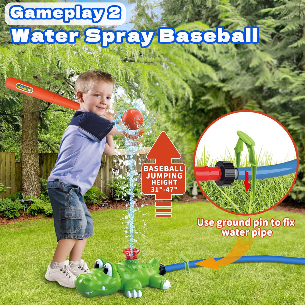 Intoypad three-hole spray nozzle lets kids chase multiple targets outdoors.