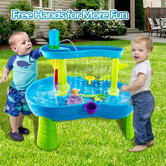 Intoypad Ultimate Water Table Pump setup-attachment enables quick, tool-free connection to water play tables.