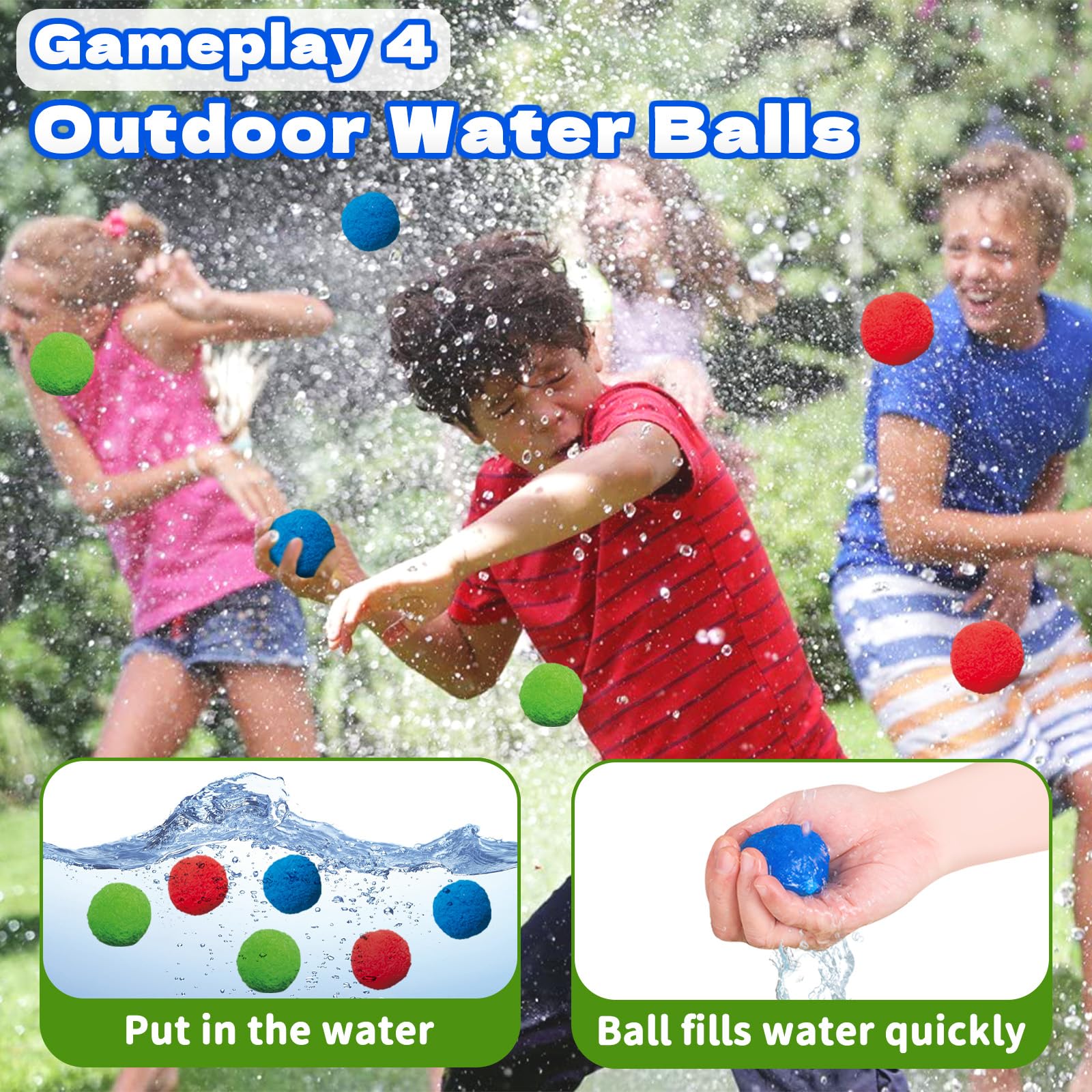Intoypad water balls pack enhances dynamic backyard water play and targets.