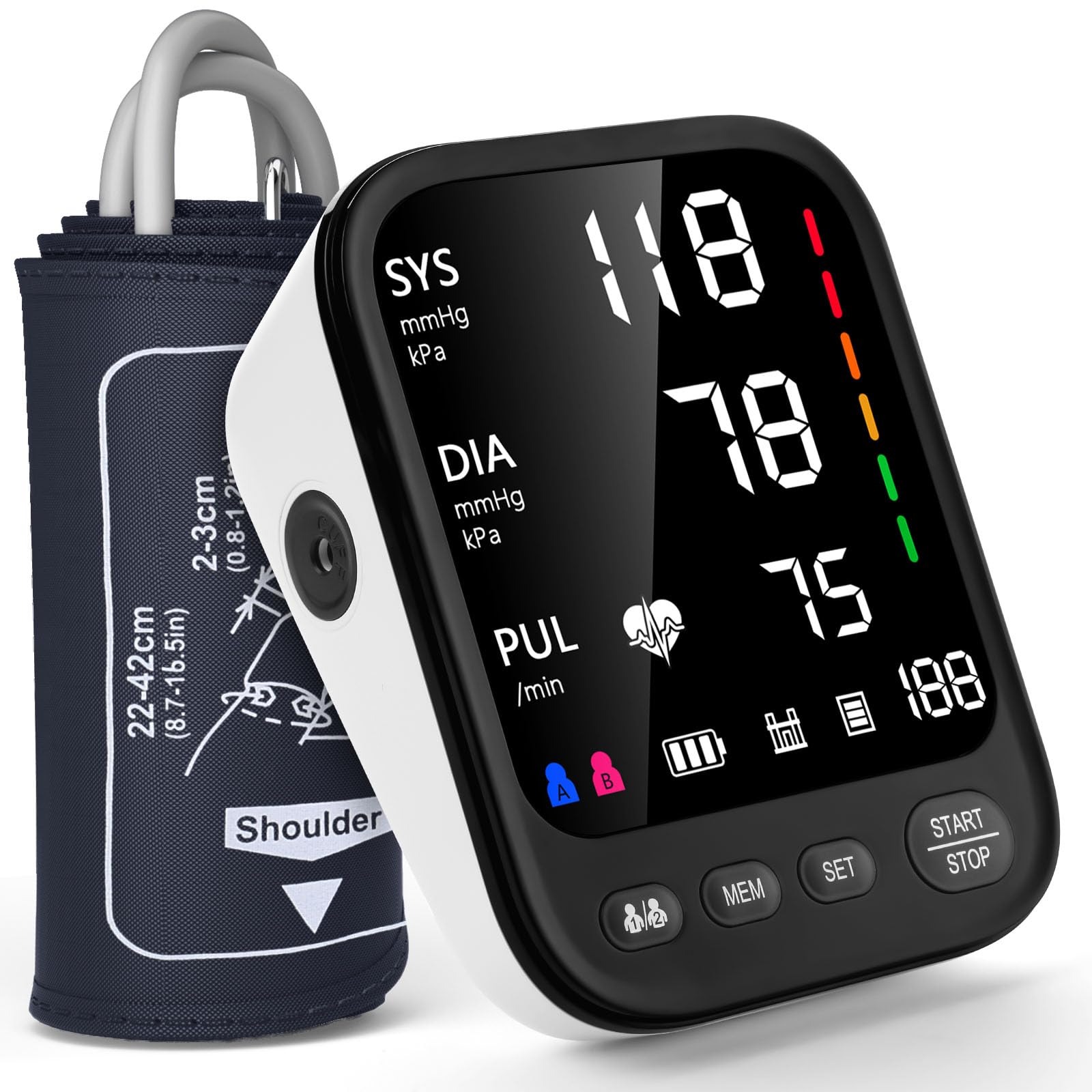 Invaxe Blood Pressure Monitor with a large display for easy reading.