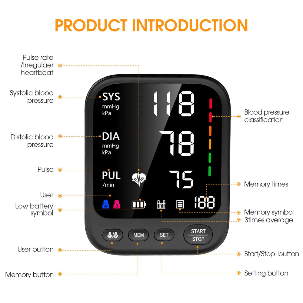 Invaxe BP Monitor detects irregular heartbeat during measurement.