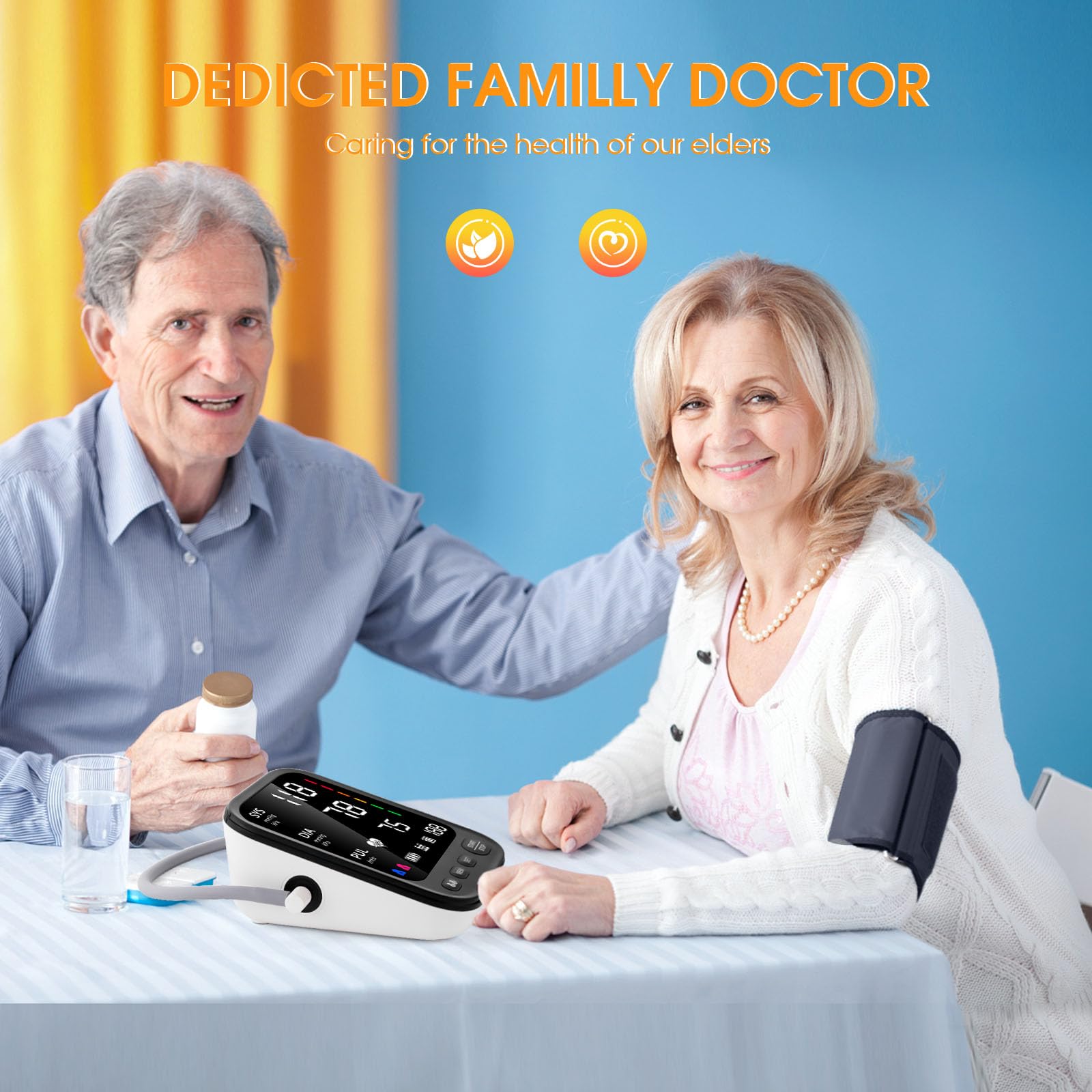 Invaxe BP Monitor includes USB cable for flexible power on the go.