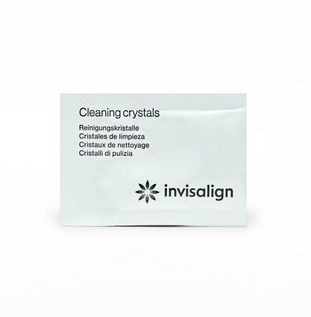 Invisalign Cleaning Crystals stored in a cool, dry place.