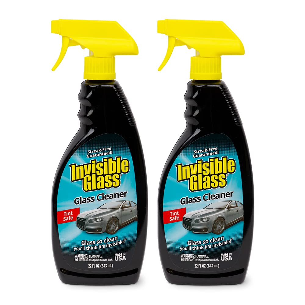 Invisible Glass 92164-2PK spray bottle cleans car glass with a streak-free finish.