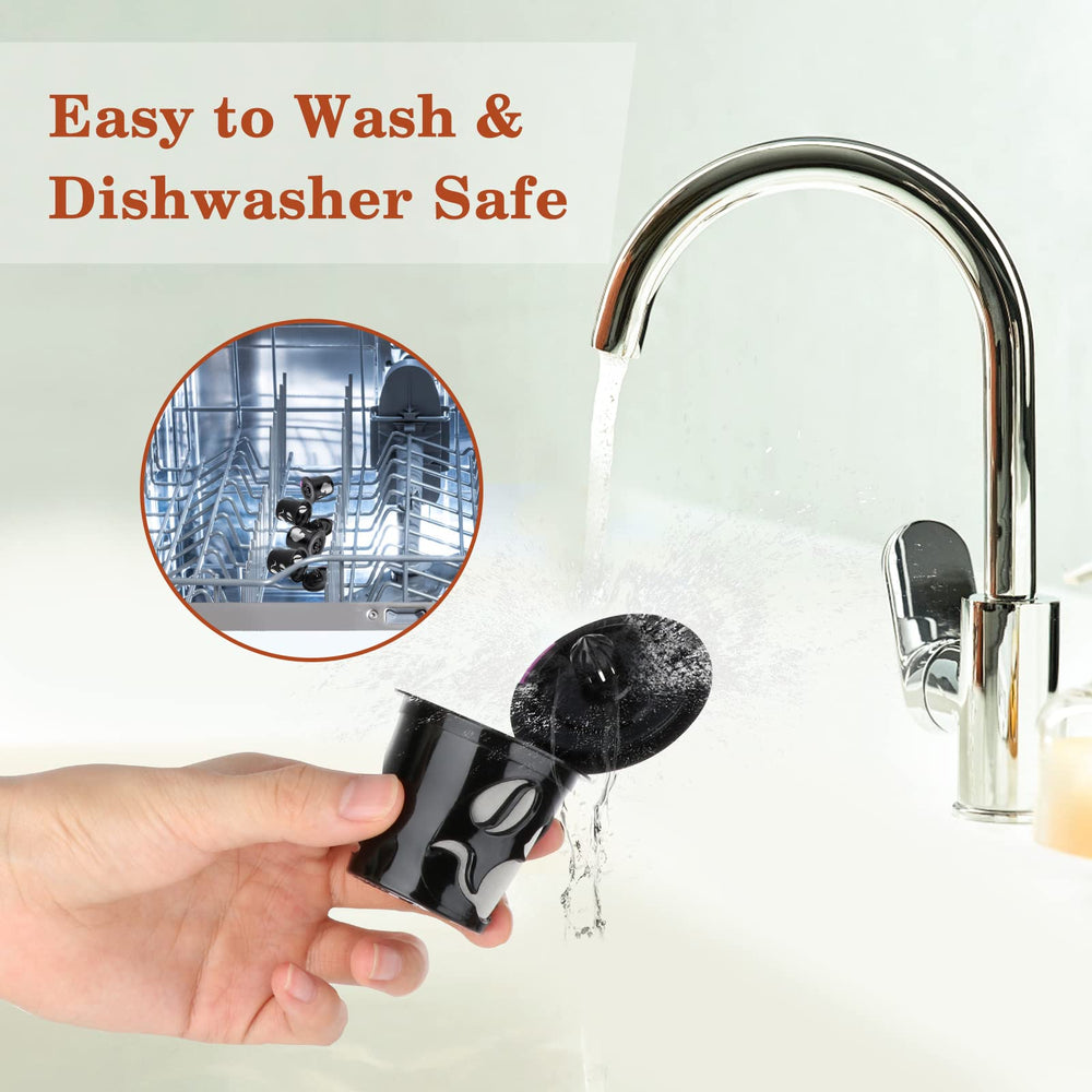 InwodiTeki dishwasher-safe K cup simplifies cleaning after each brew.
