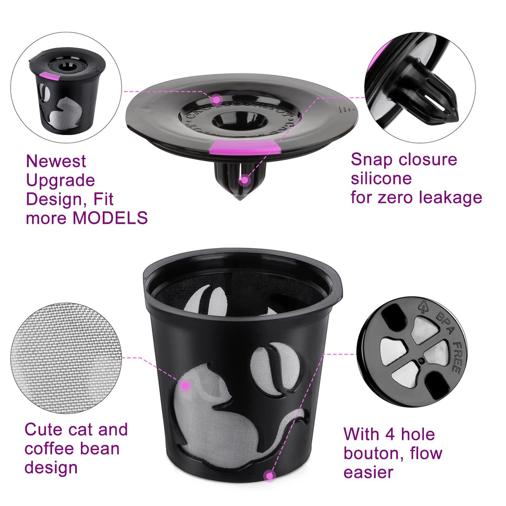 InwodiTeki stainless mesh K-Cup filter, durable and high-heat resistant.