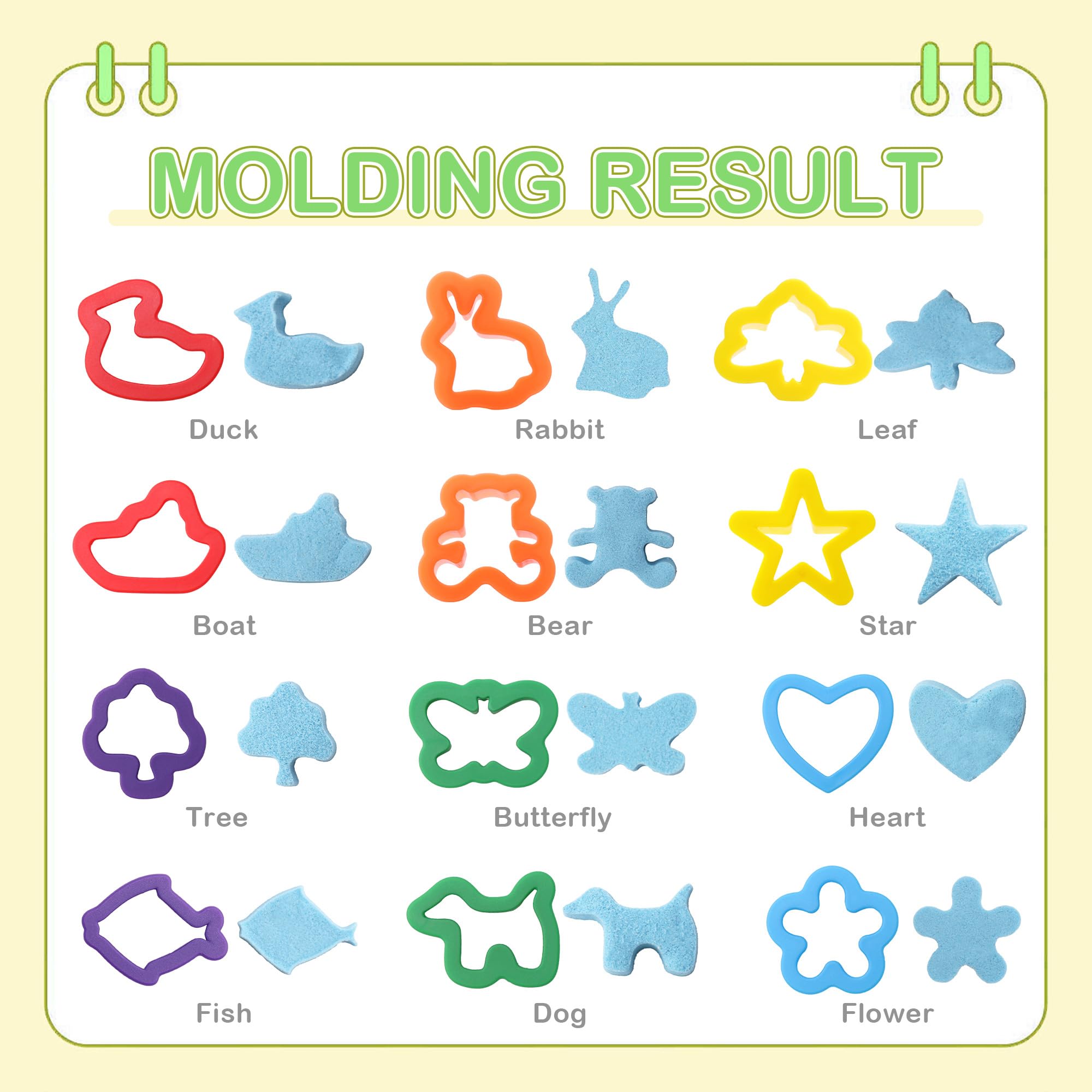 Inxens Dough Tools Ergonomic Handles sized for preschool grip strength.