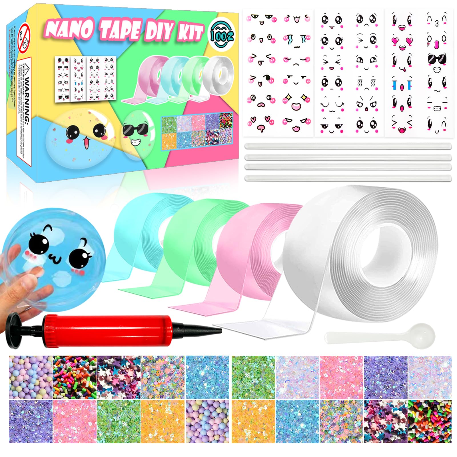 IOOZ Nano Tape Bubble Kit setup demonstrates easy start for creative play.