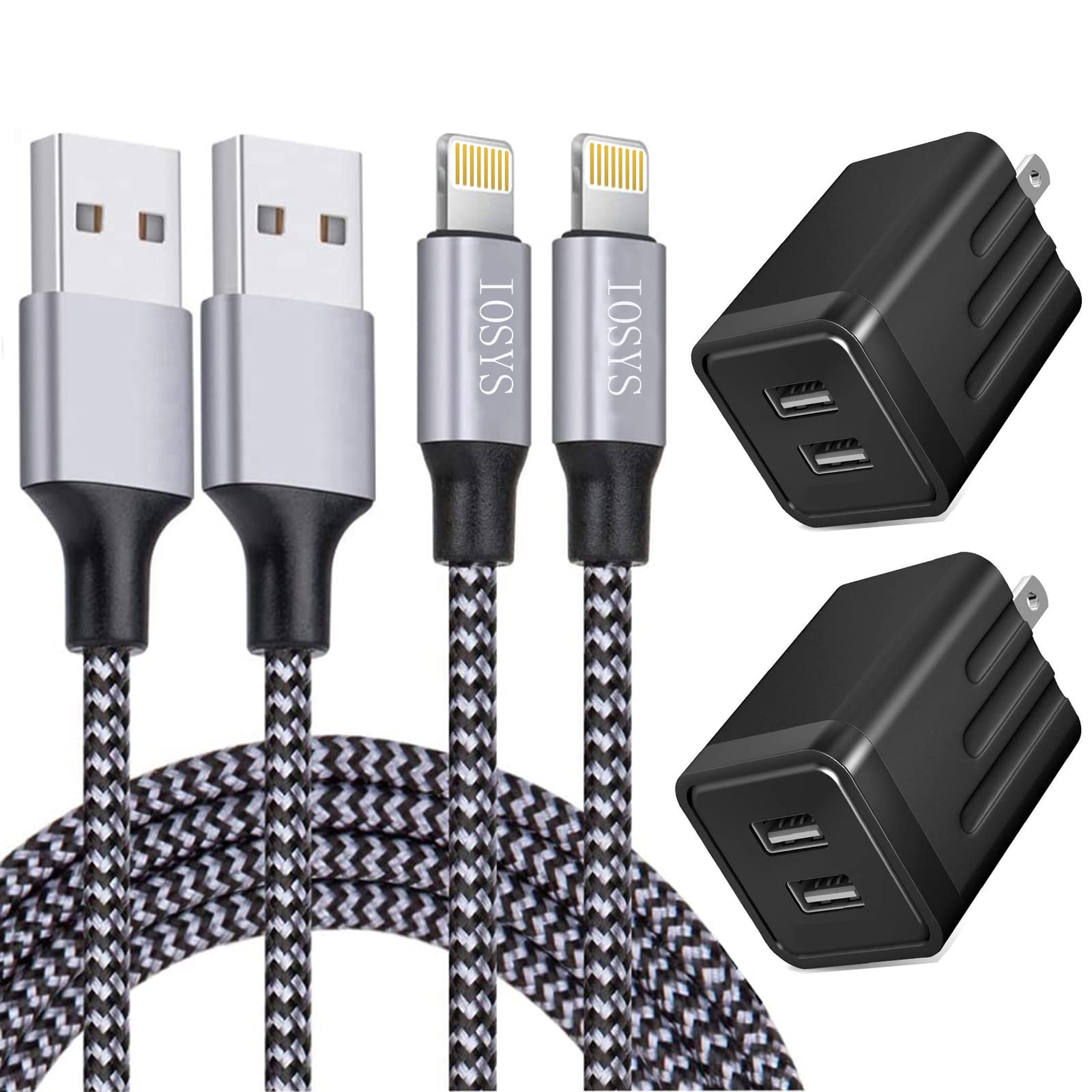 IOSYS iPhone fast charger dual port enables simultaneous charging
