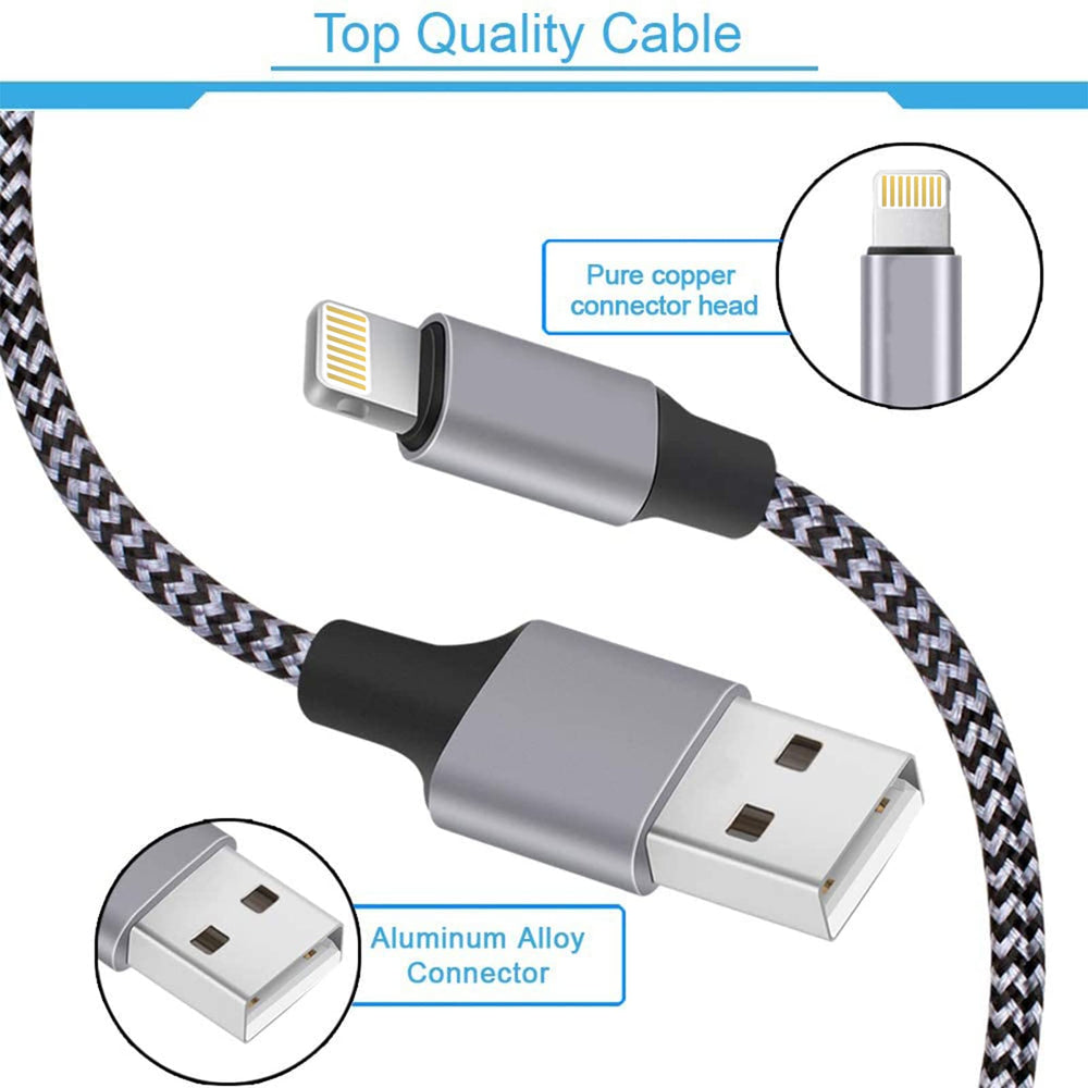 IOSYS nylon braided 6 ft cable offers flexible reach