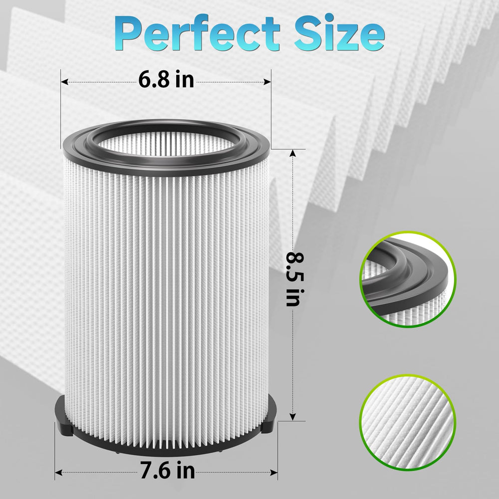 IOYIJOI VF4000 filter with washable pleated design for reuse.