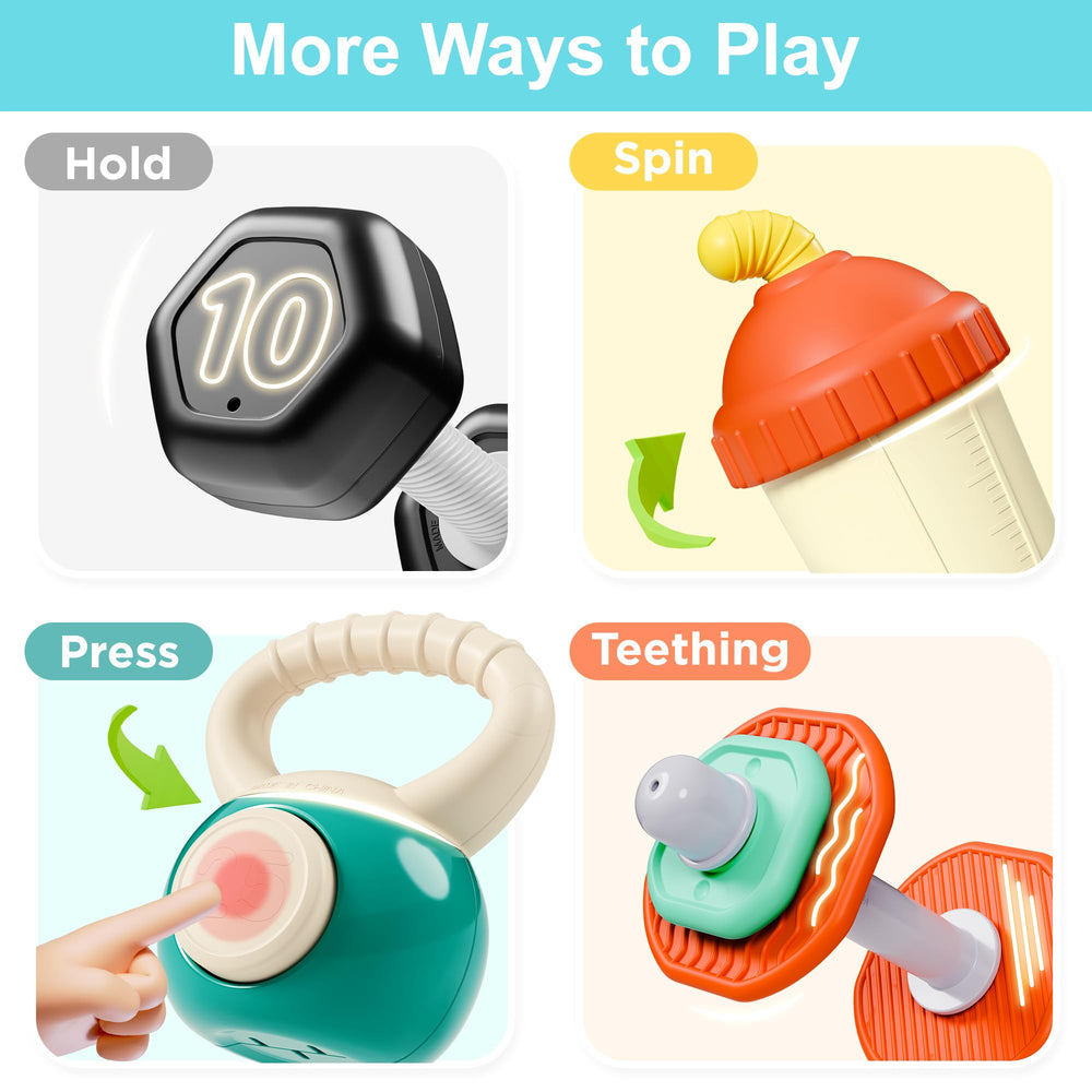 iPlay iLearn baby grasping play with gym rattle set