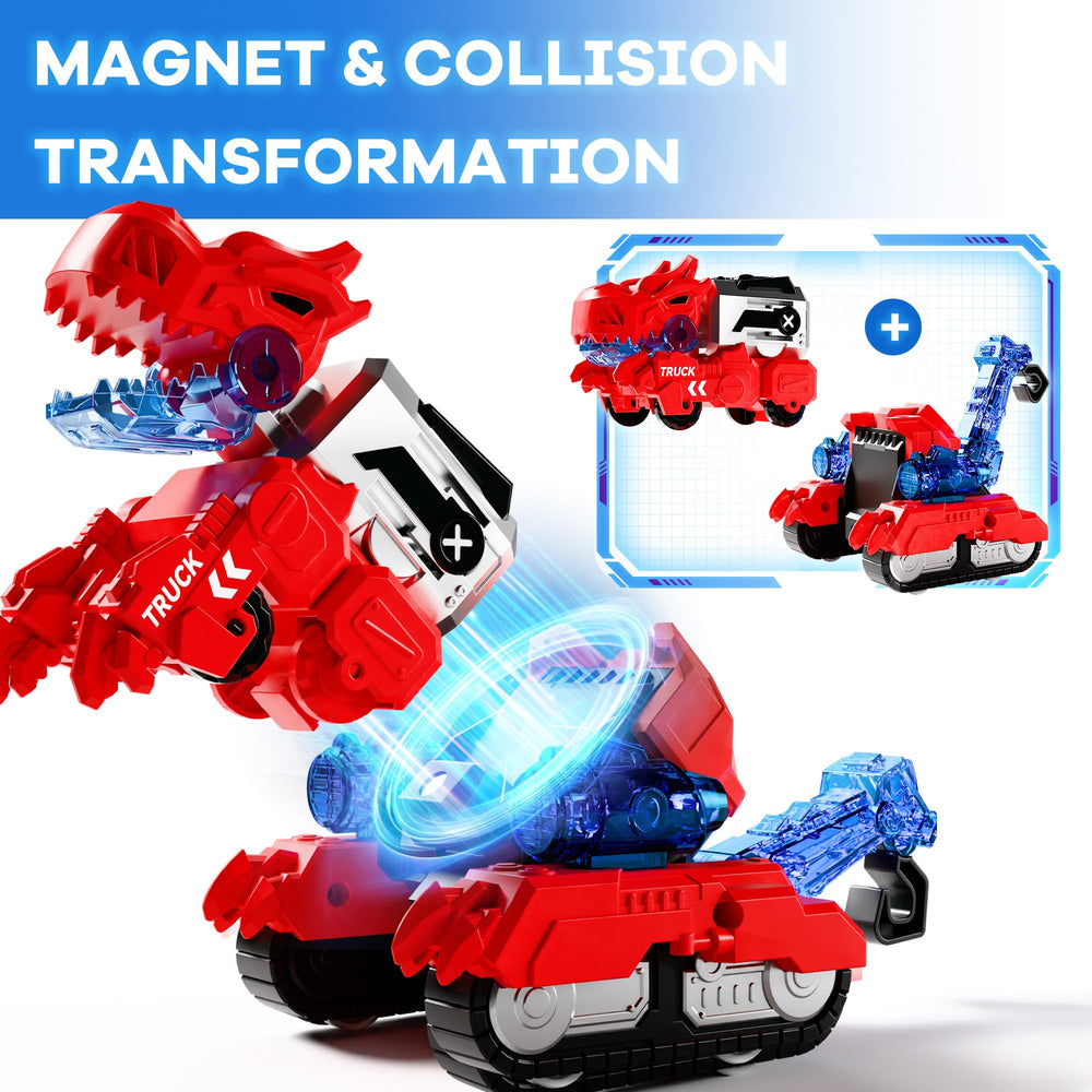 iplay ilearn Triceratops transformer magnets enable quick assembly and storytelling