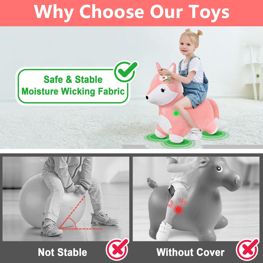 iplay ilearn fox plush fabric close-up, soft texture for gentle play sessions.