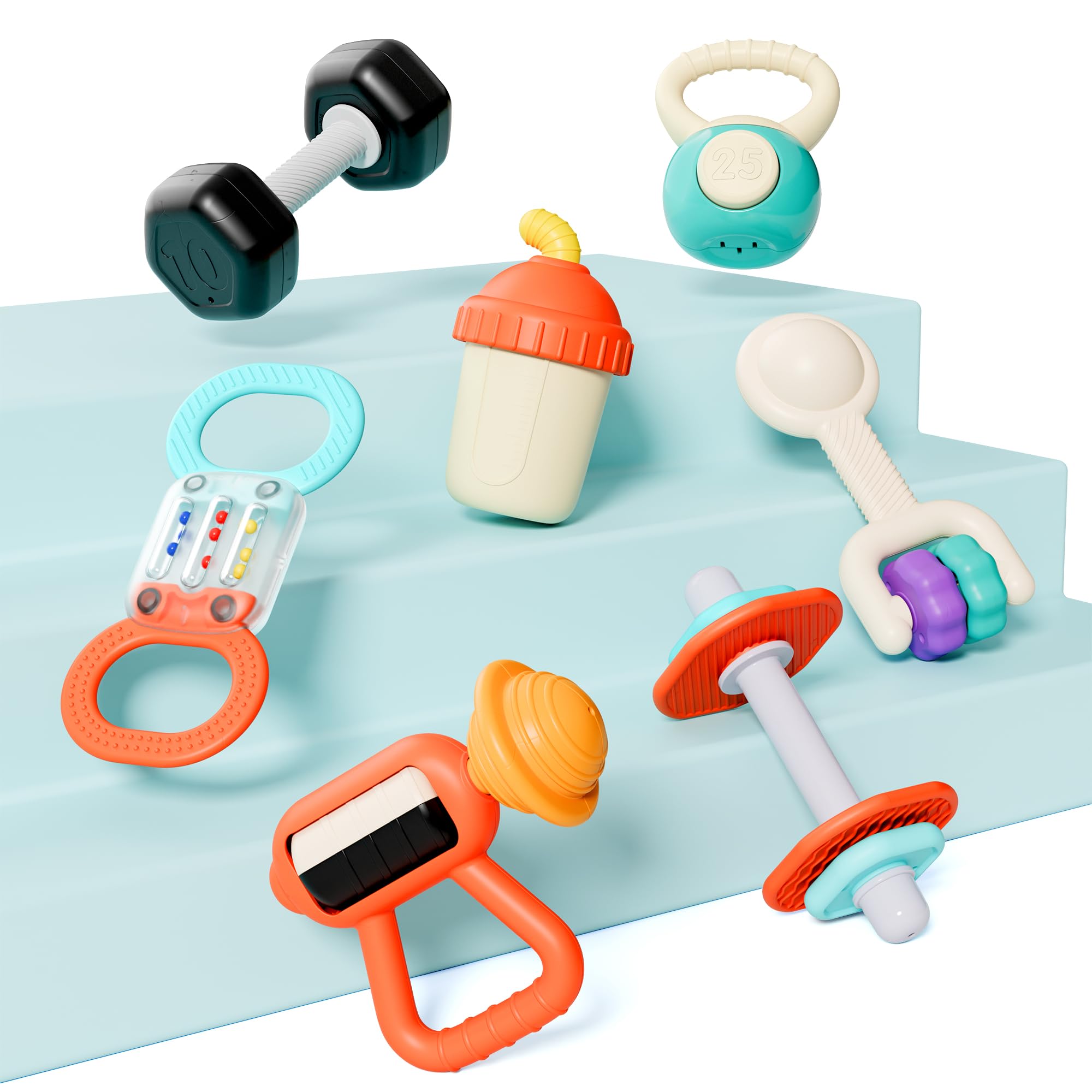 iPlay iLearn gift-ready rattle set ideal for baby showers and birthdays