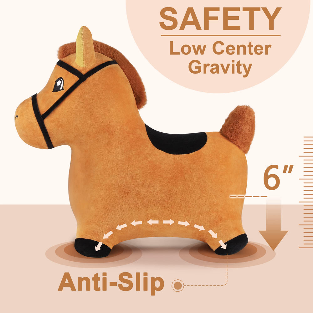 iplay ilearn kids bouncing action ride-on engaging active play