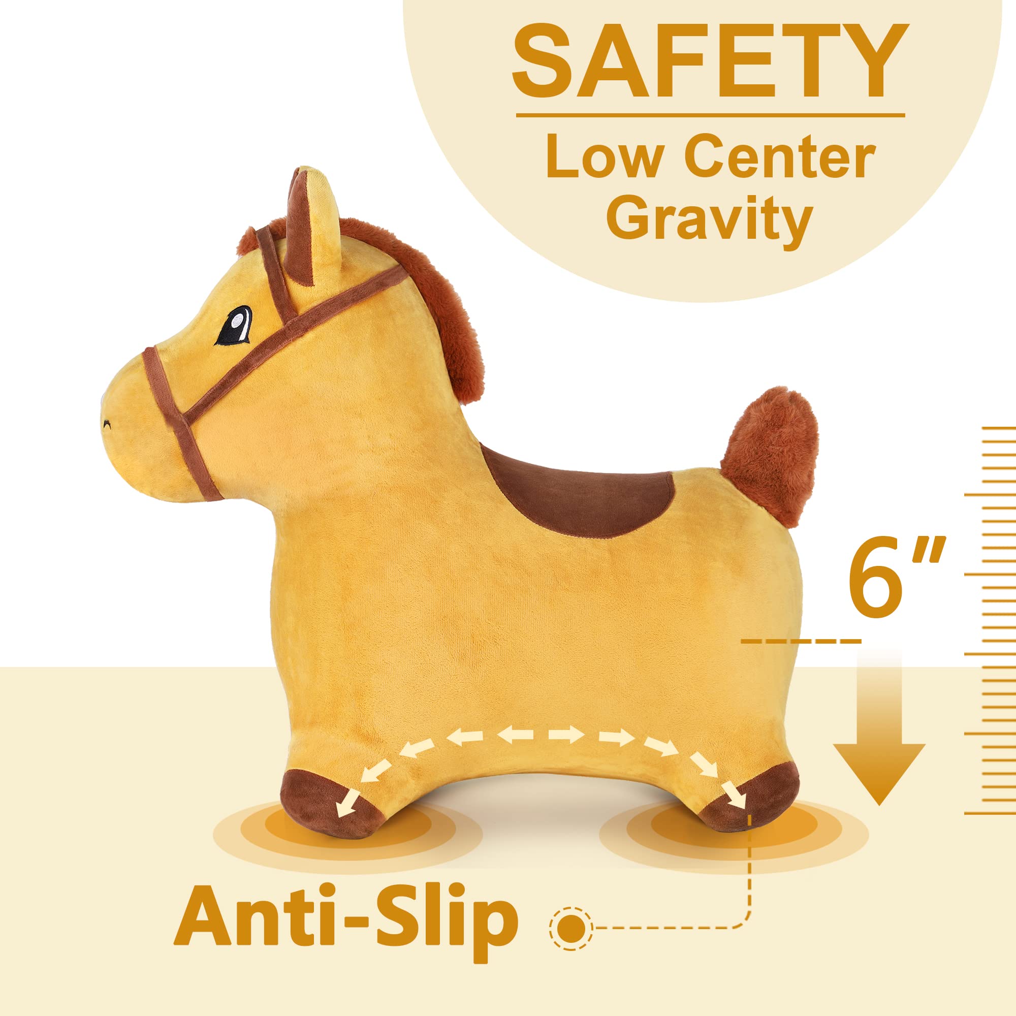 iPlay iLearn long ears and grip handle for hopping action