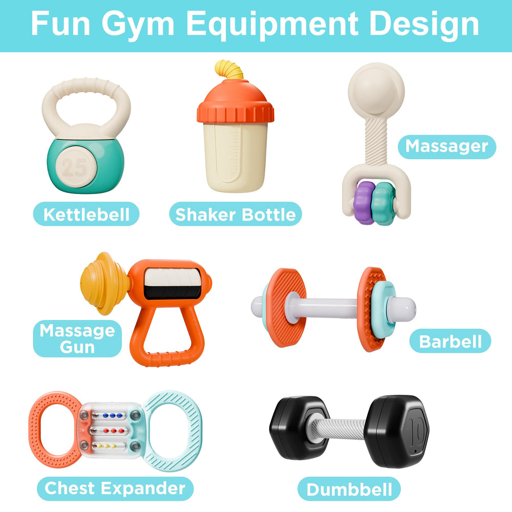 iPlay iLearn multi-stage development rattle series supporting growth with auditory and tactile cues