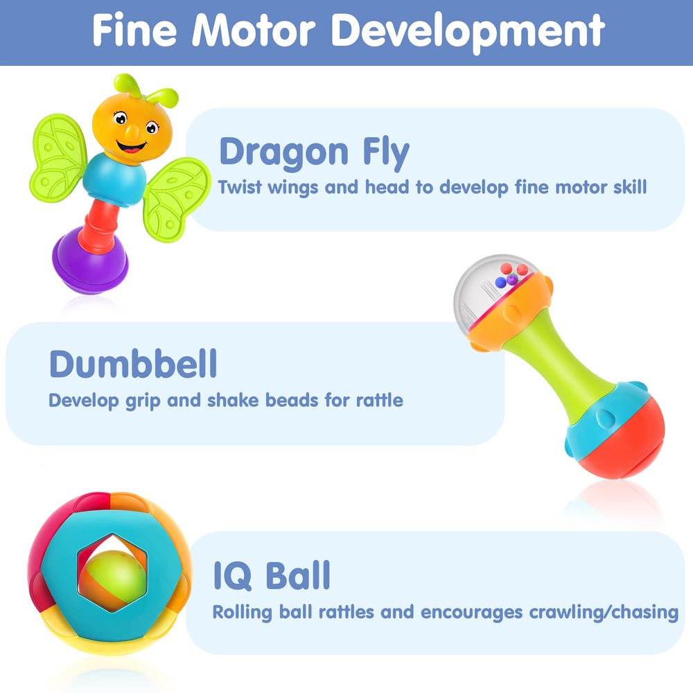 iPlay iLearn multisensory rattles with sounds and vibrant colors