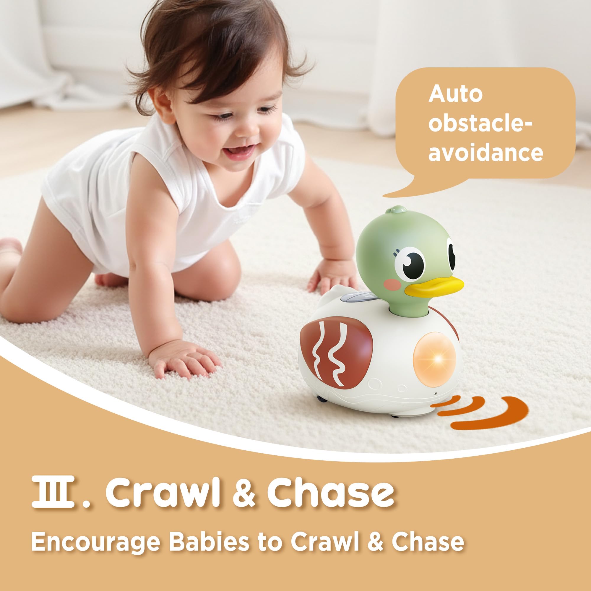 iplay ilearn obstacle avoidance duck safely rolls beside crawlers
