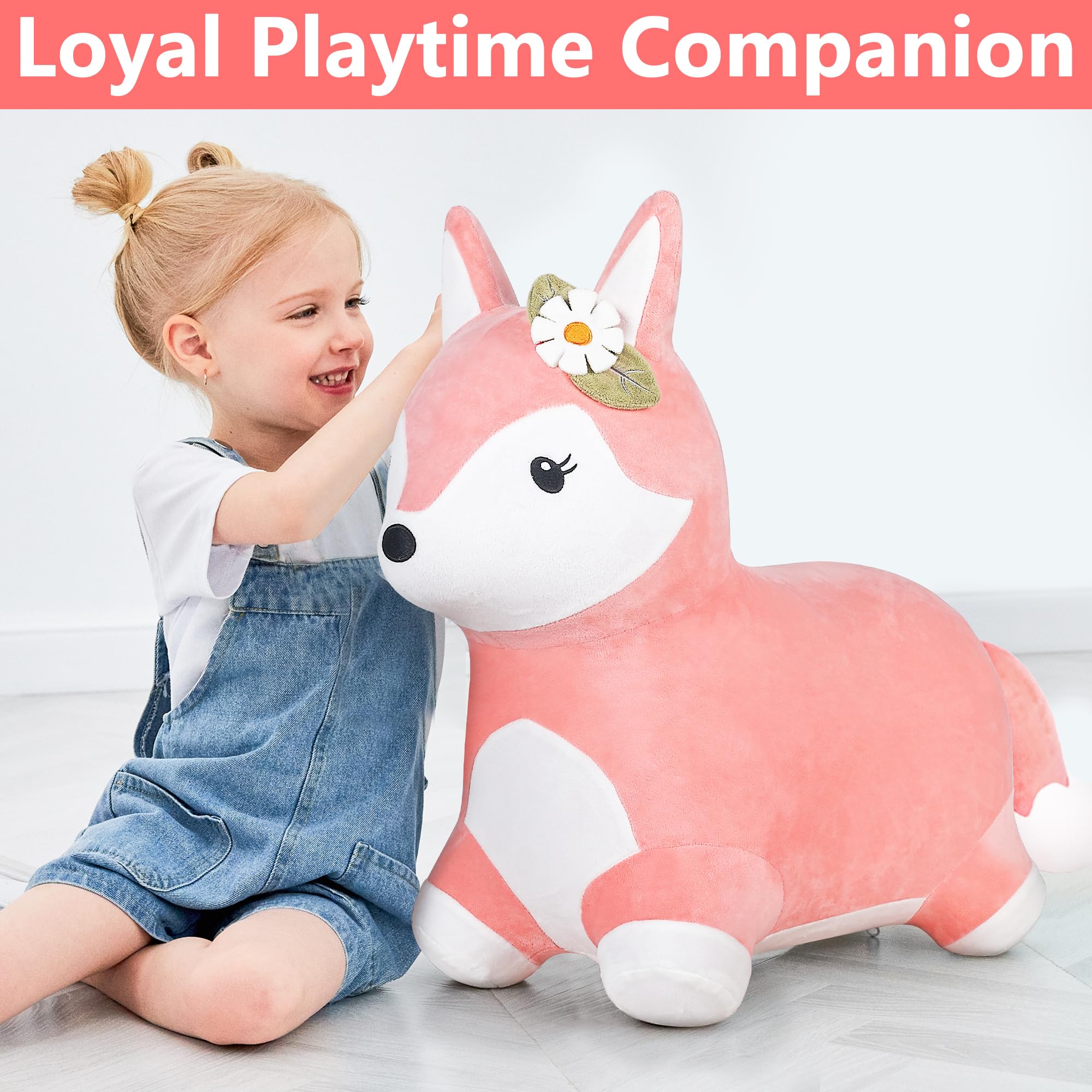iplay ilearn sturdy legs base, stable design for safe indoor and outdoor hopping.
