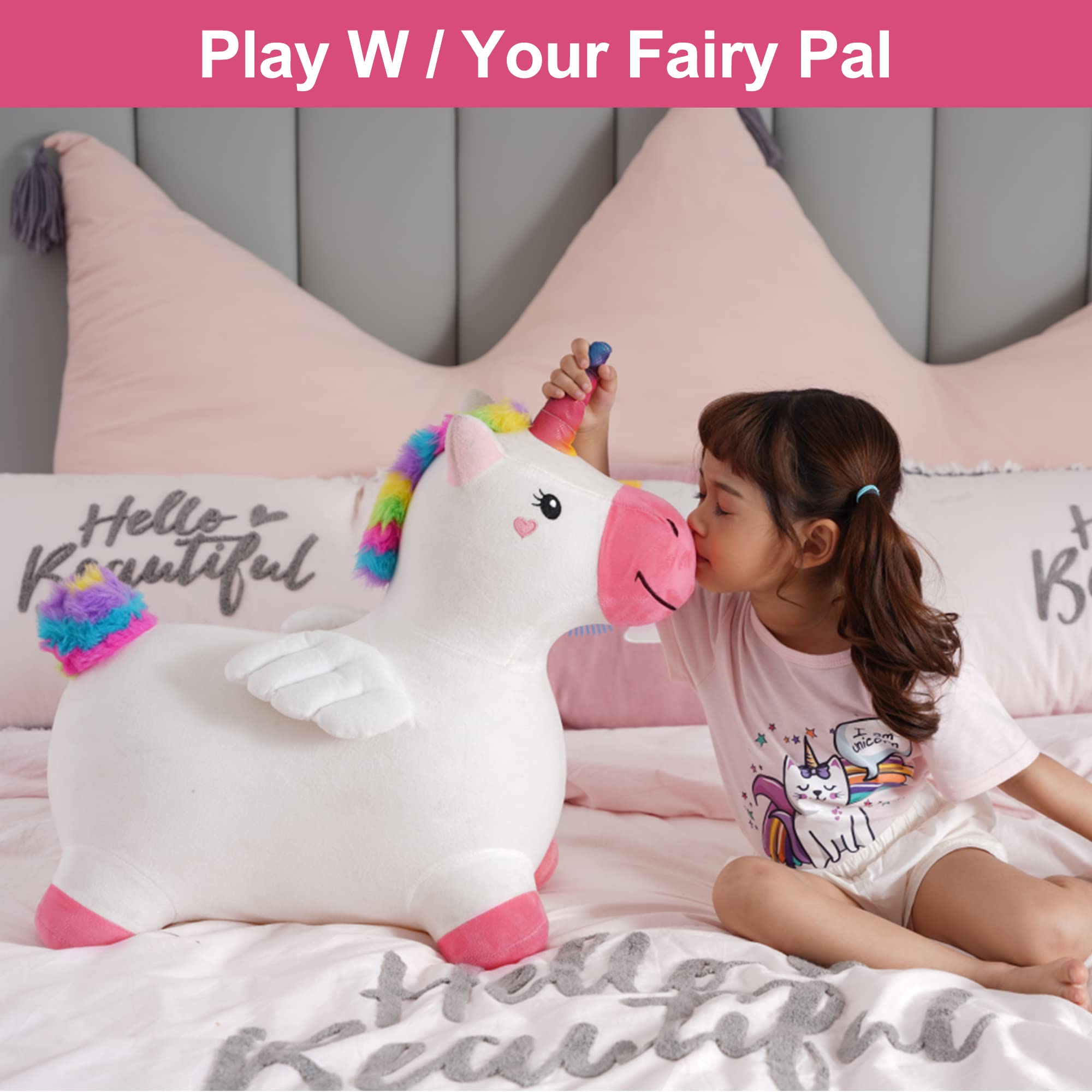iPlay iLearn Unicorn Hopper compact design stores easily after play sessions