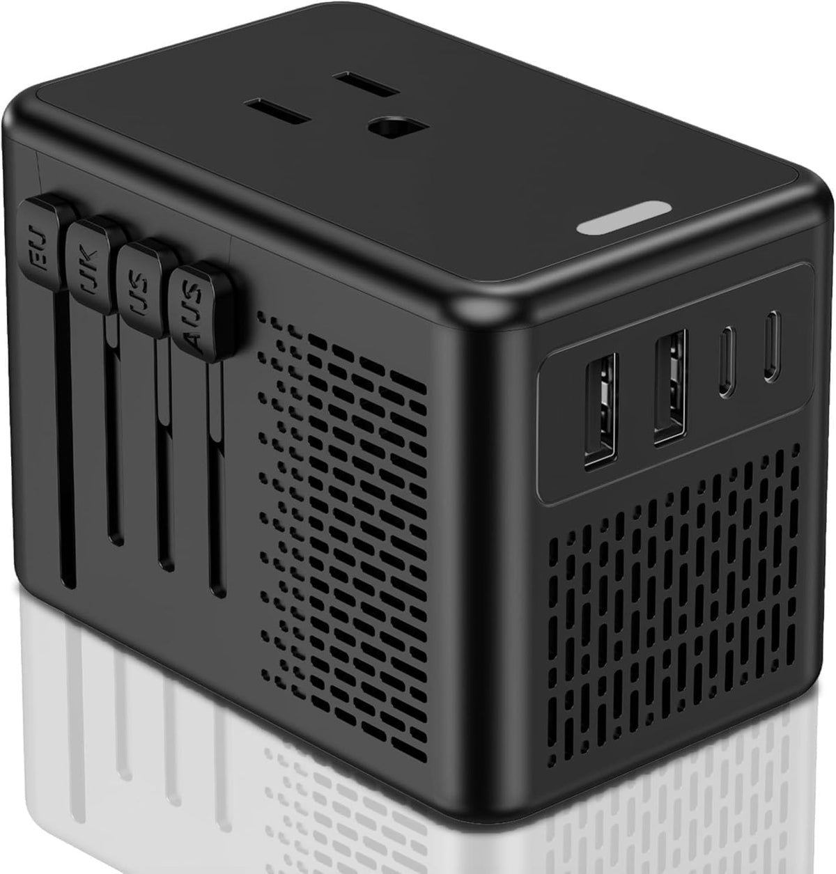 IPLUSO universal-voltage-converter enables seamless US-EU power abroad.