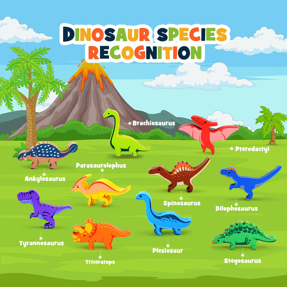 IPOURUP kids play a family game with dinosaur blocks.