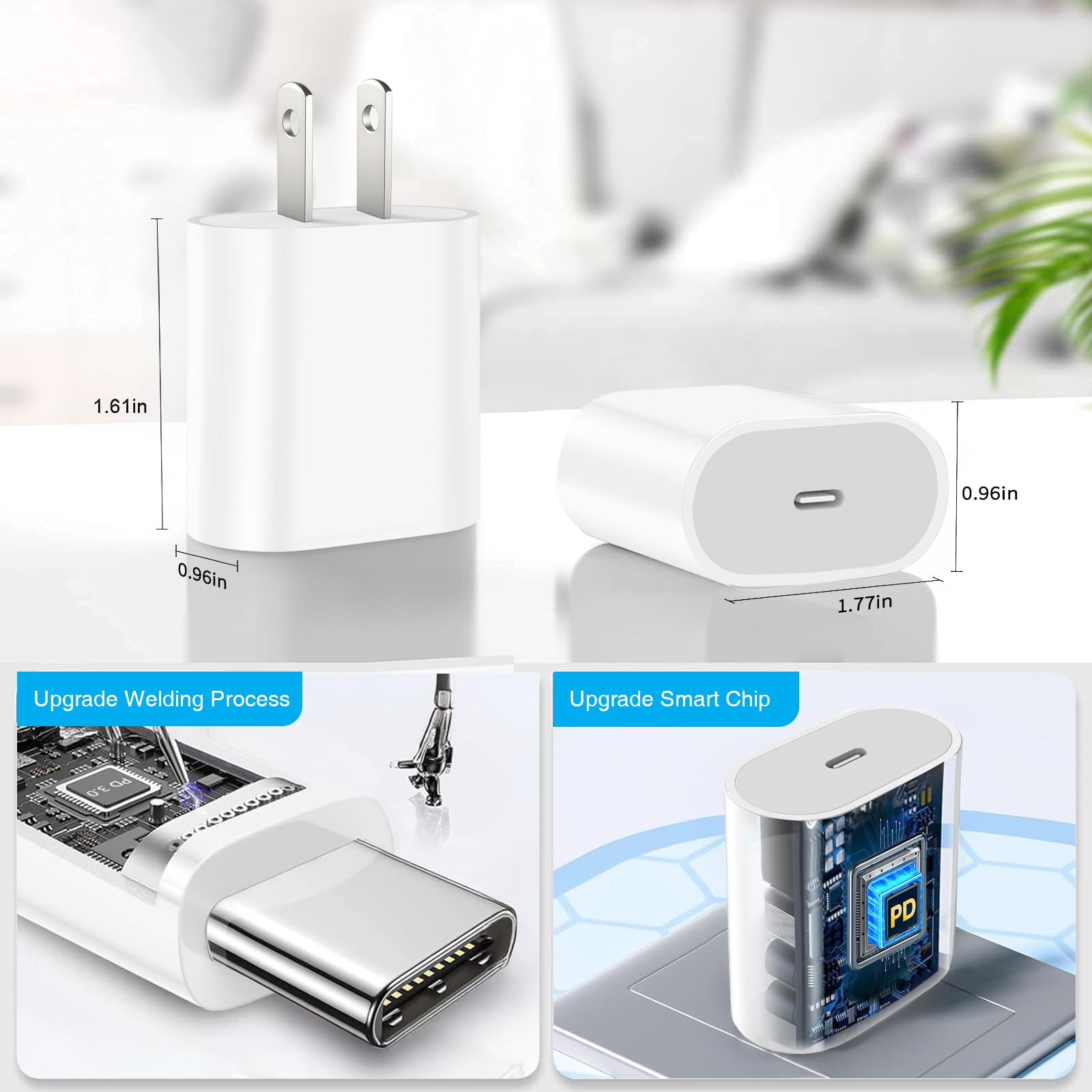 IPremium 2-pack chargers on a desk for home office use
