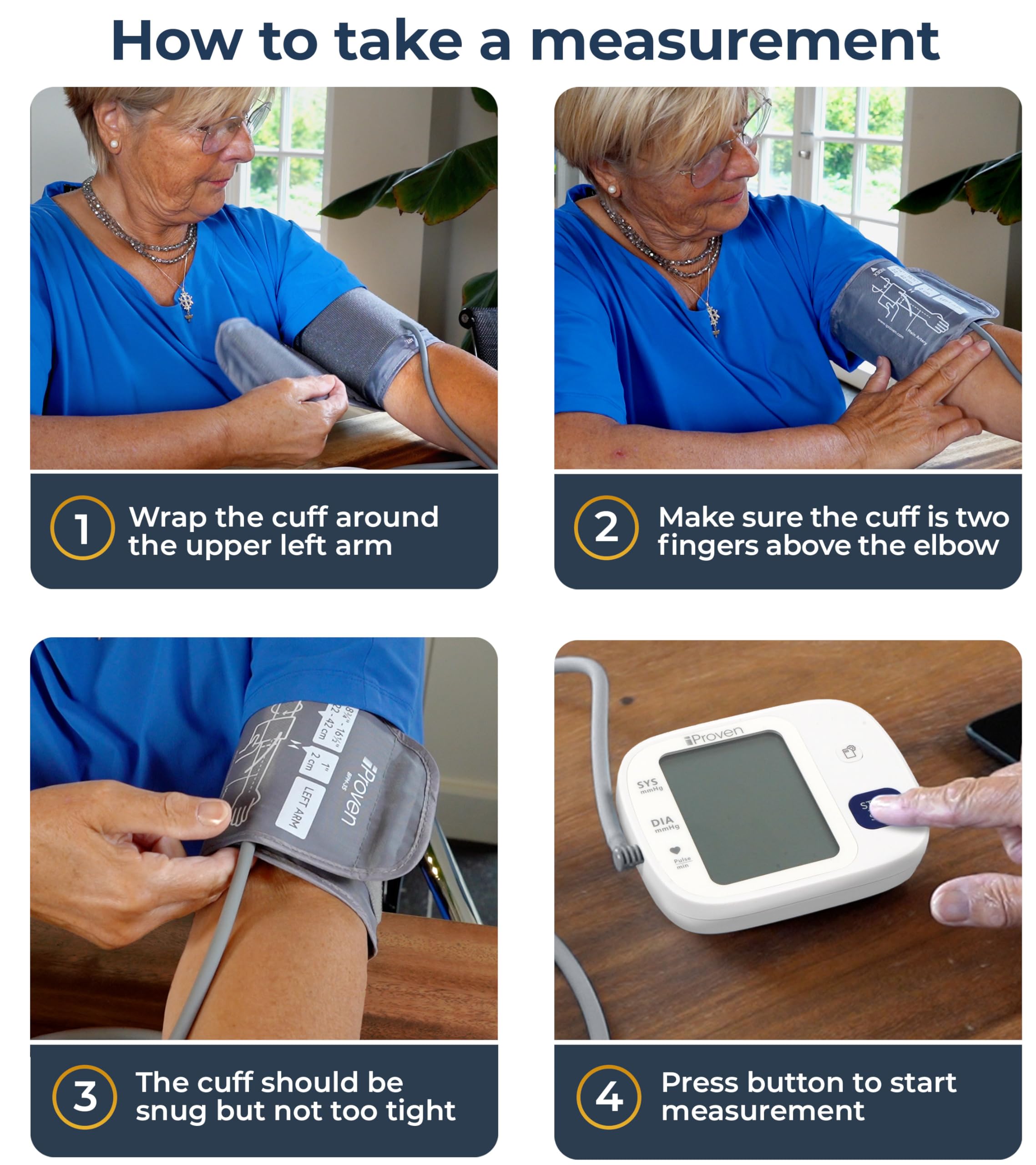 iProvèn movement detection helps ensure accurate readings during measurement.