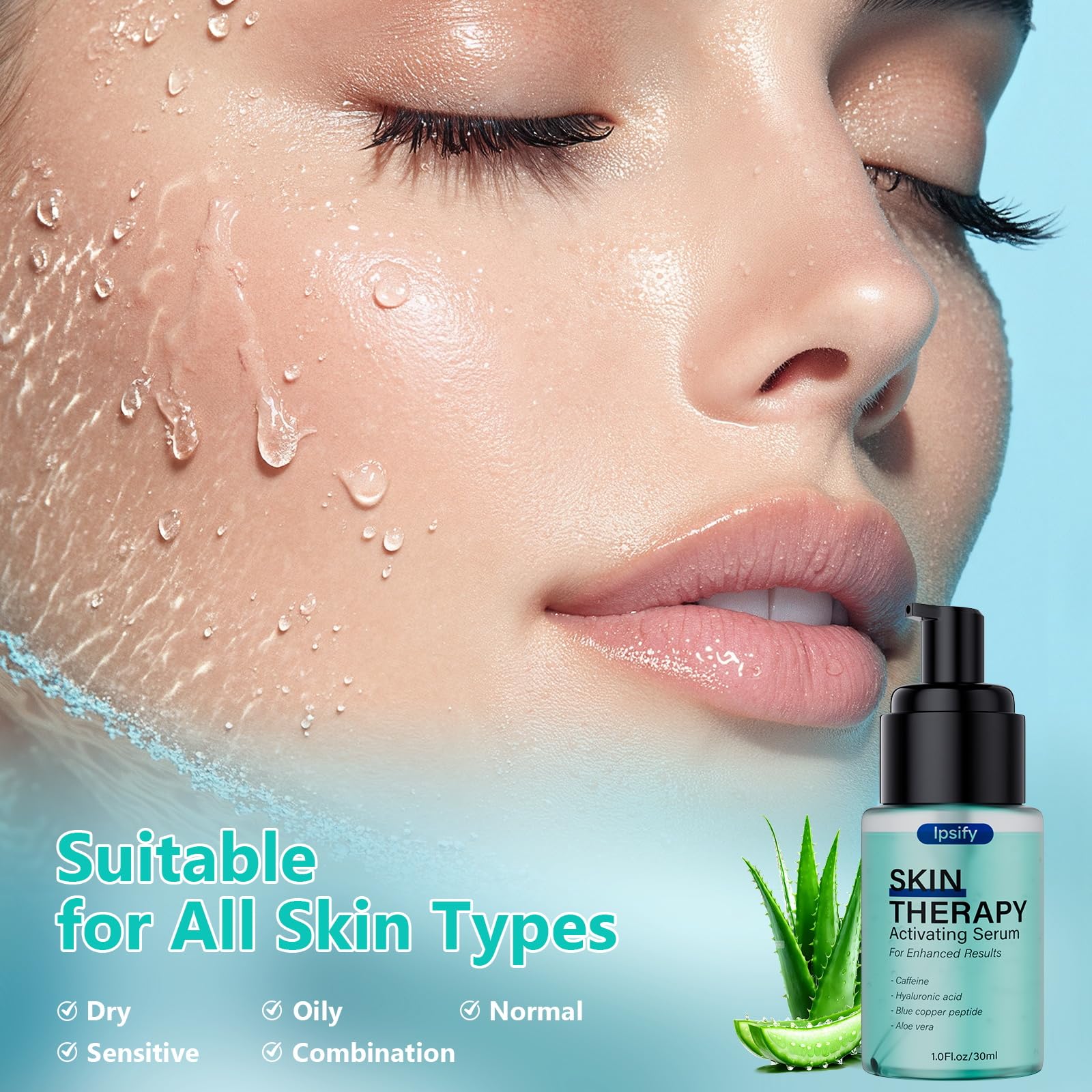 Ipsify application scene showing morning and night routine with serum