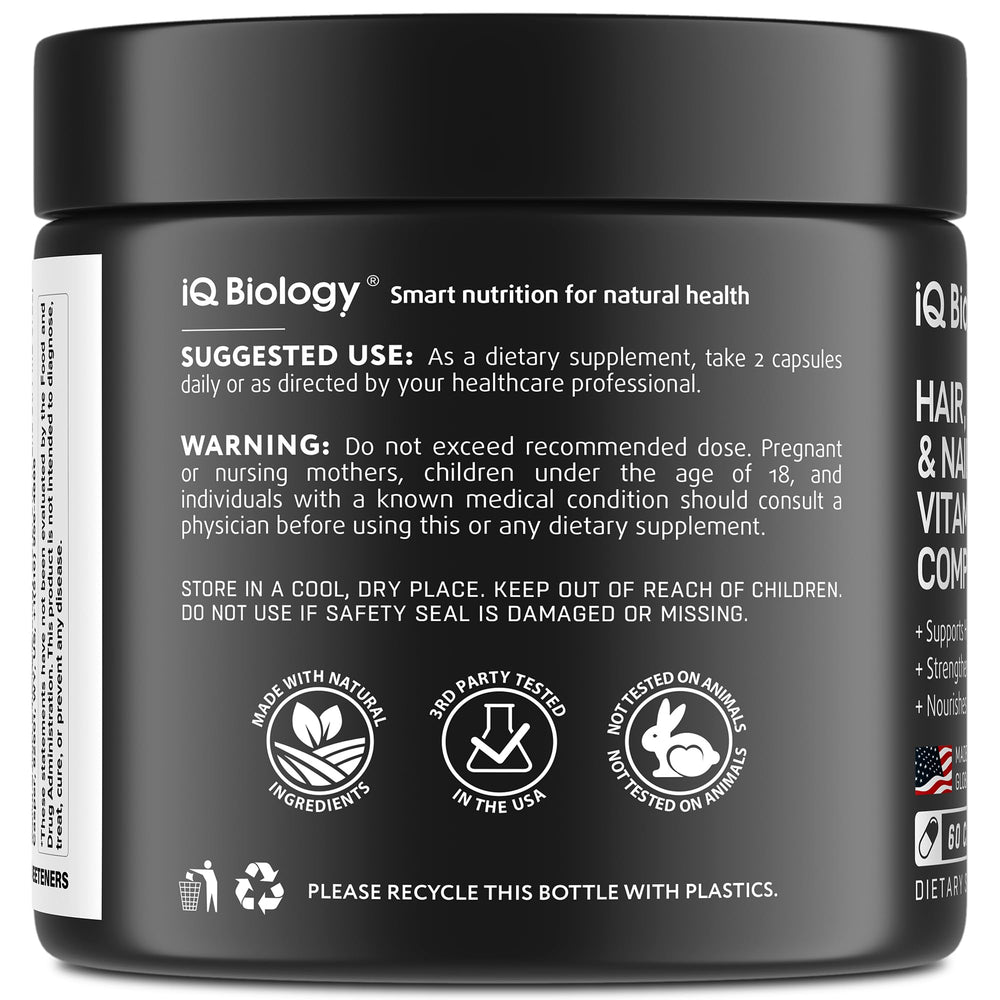 IQ BIOLOGY packaging on shelf ready for daily use.