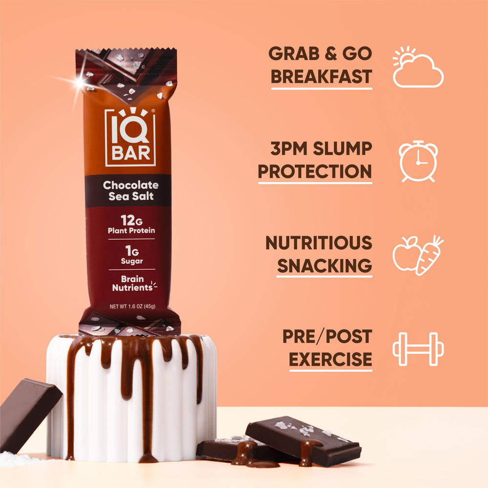 IQBAR bar ready for on-the-go meal replacement or travel snack