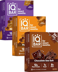 IQBAR Clean Plant Protein Bars Chocolate Lovers outer pack showing 36 bars