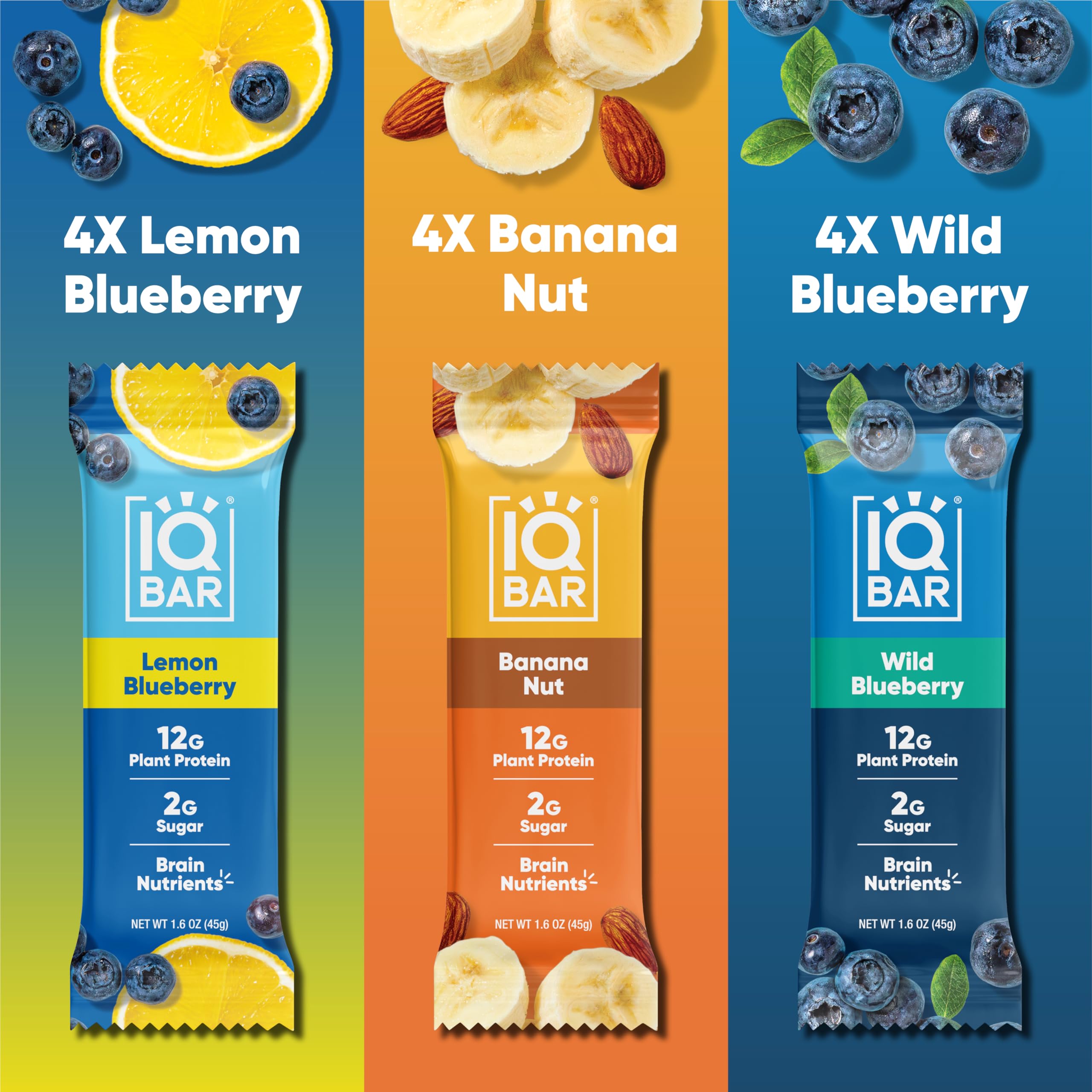 IQBAR Flavors assortment showing lemon blueberry and more for variety