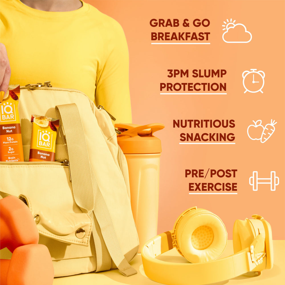 IQBAR Ingredients featuring Lion’s Mane and MCTs for focus inspired energy