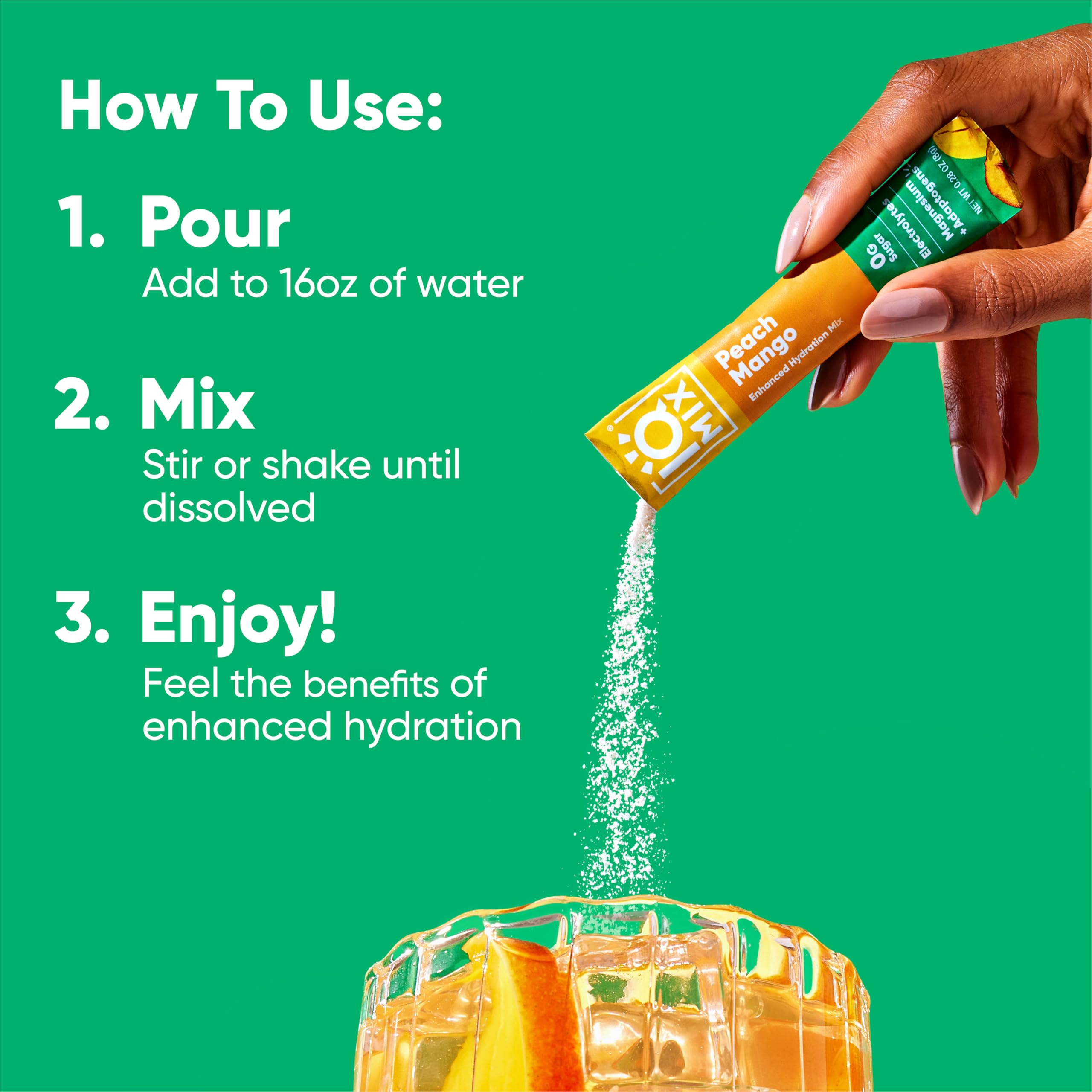 IQMIX flavors on-the-go delivers Peach Mango and other tasty options.