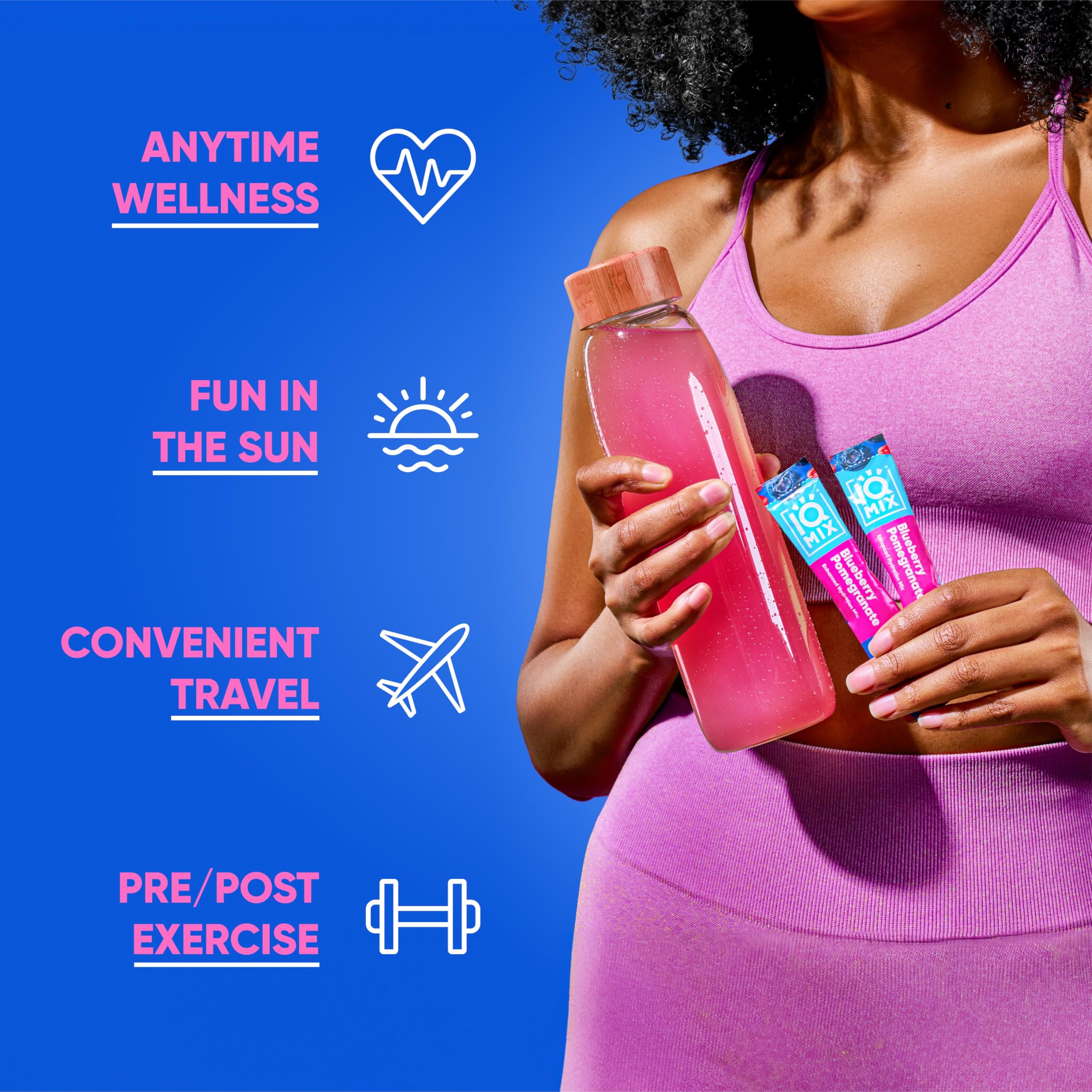 IQMIX single serve stick ready to fit in a backpack or bag