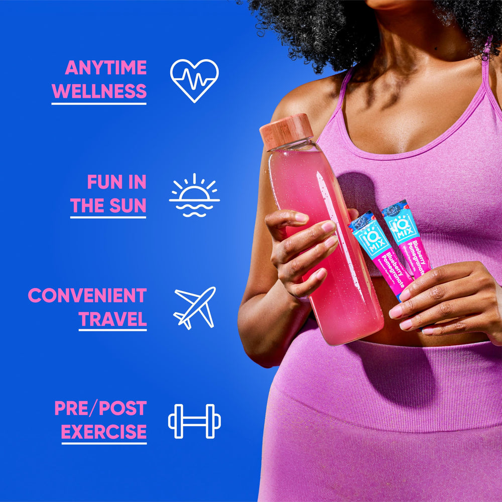 IQMIX single serve stick ready to fit in a backpack or bag
