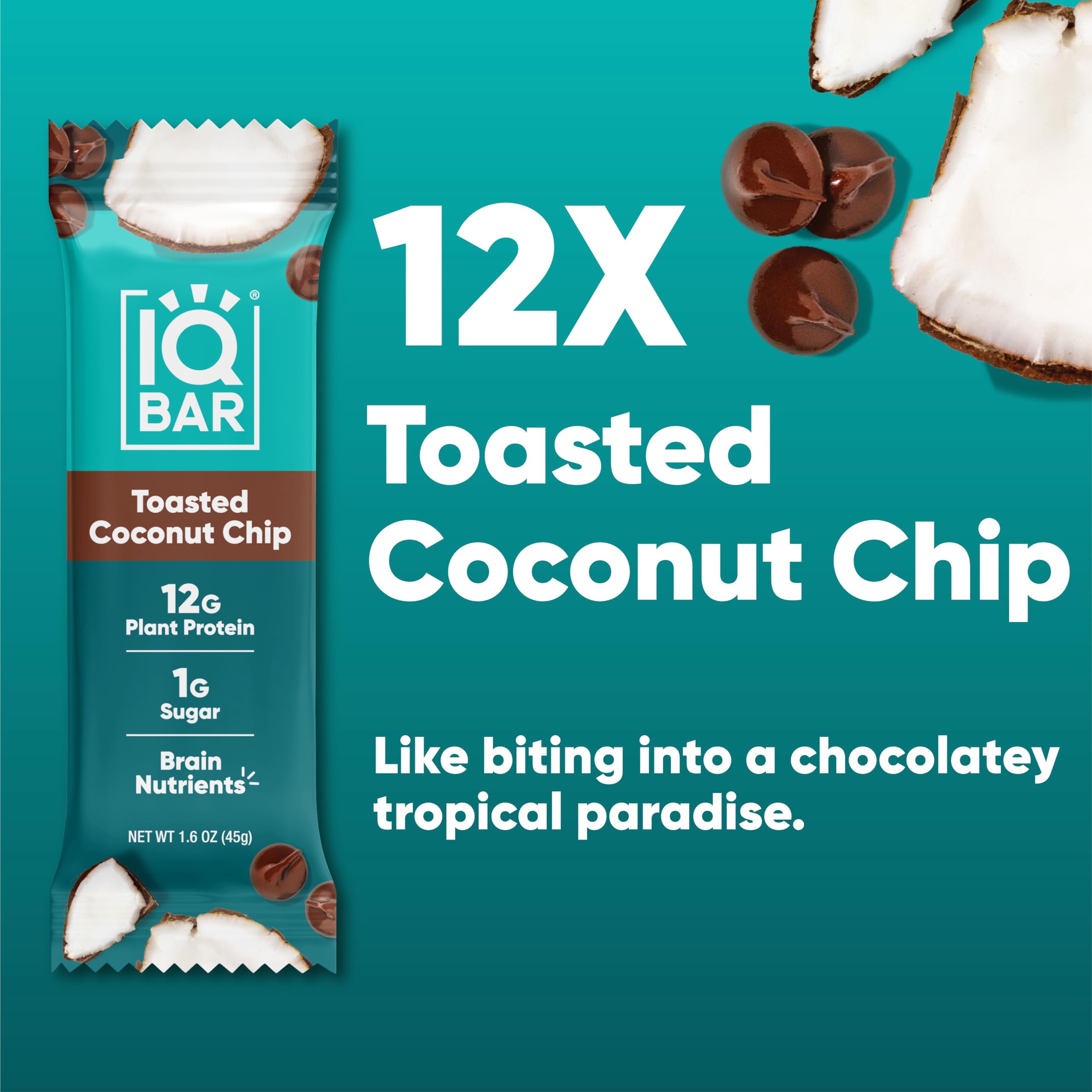 IQBAR Toasted Coconut Chip bar in backpack as a ready student snack