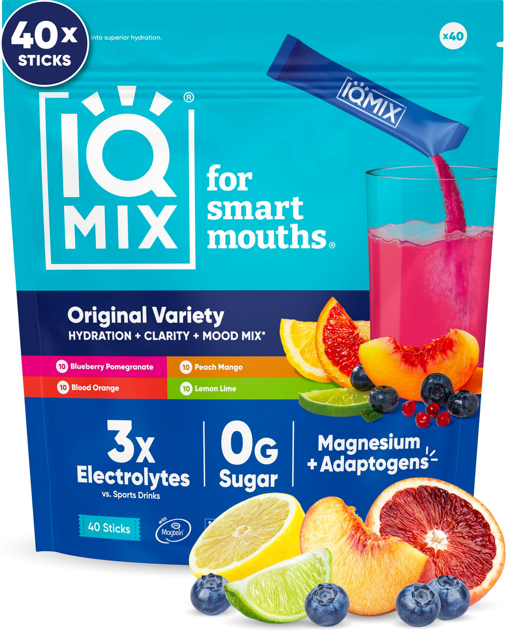 IQMIX blood orange packet supports on-the-go hydration and steady energy.