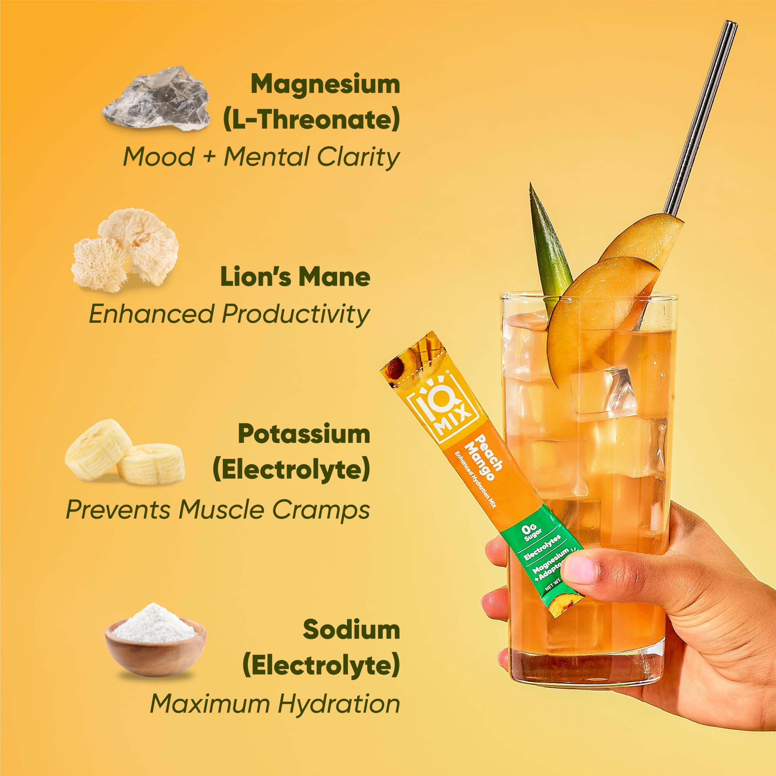IQMIX lemon lime packet offers crisp taste and steady energy while active.