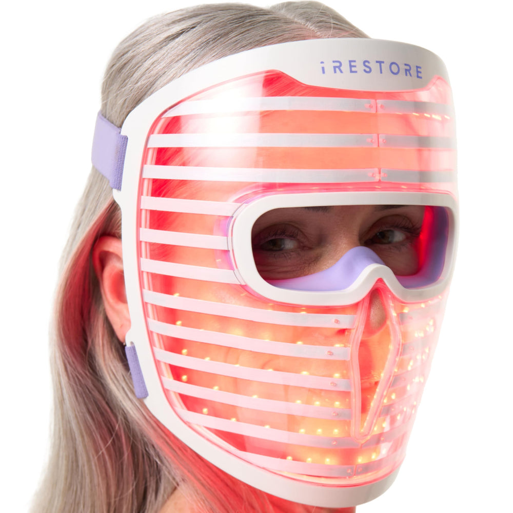 iRestore face mask with 360 LEDs for at-home rejuvenation