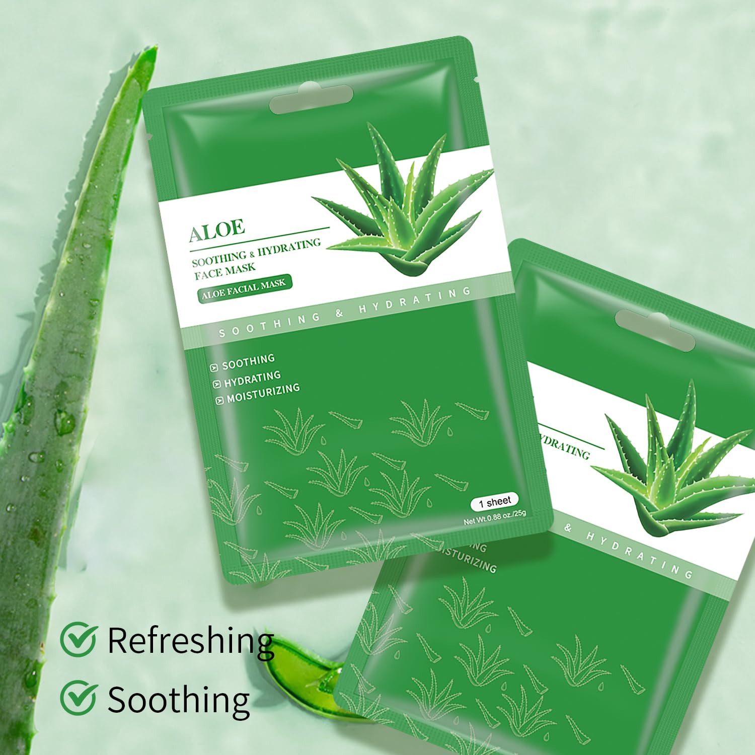 IREV Aloe Vera Soothing Mask on skin after use leaves refreshed glow.