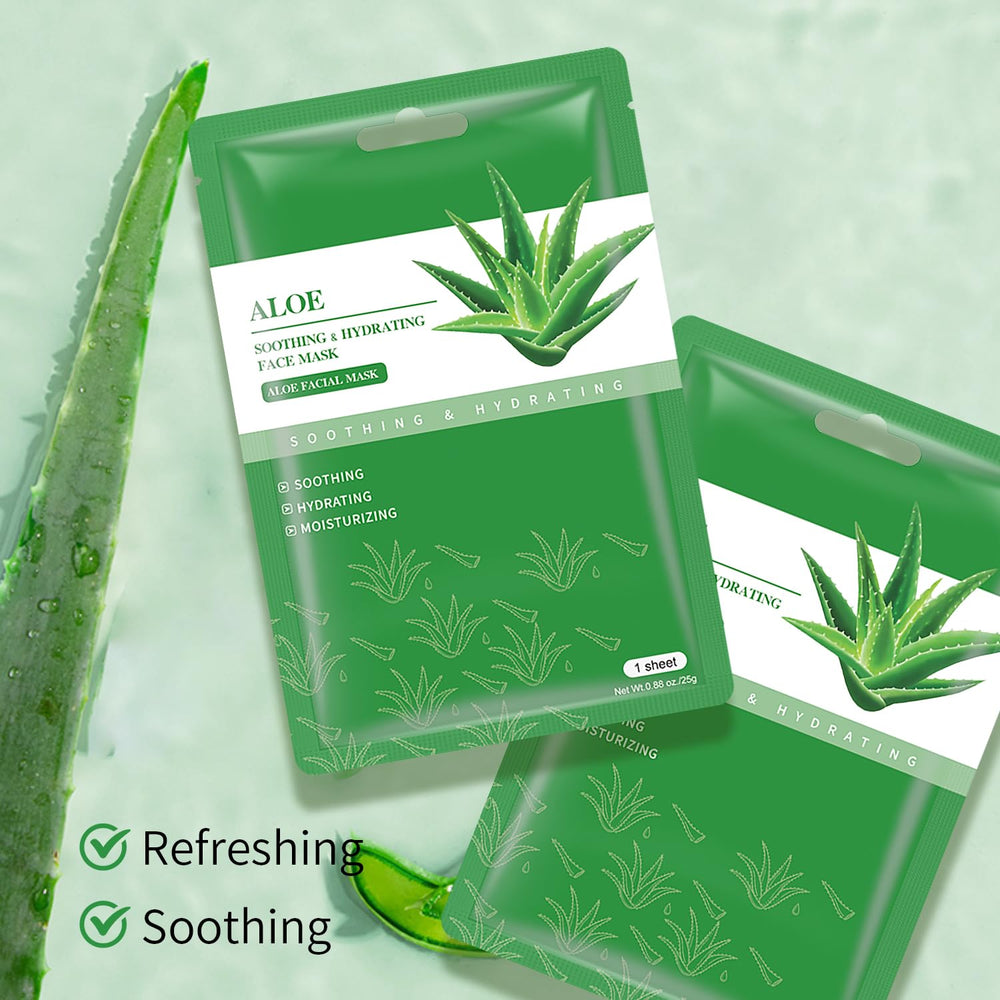 IREV Aloe Vera Soothing Mask on skin after use leaves refreshed glow.