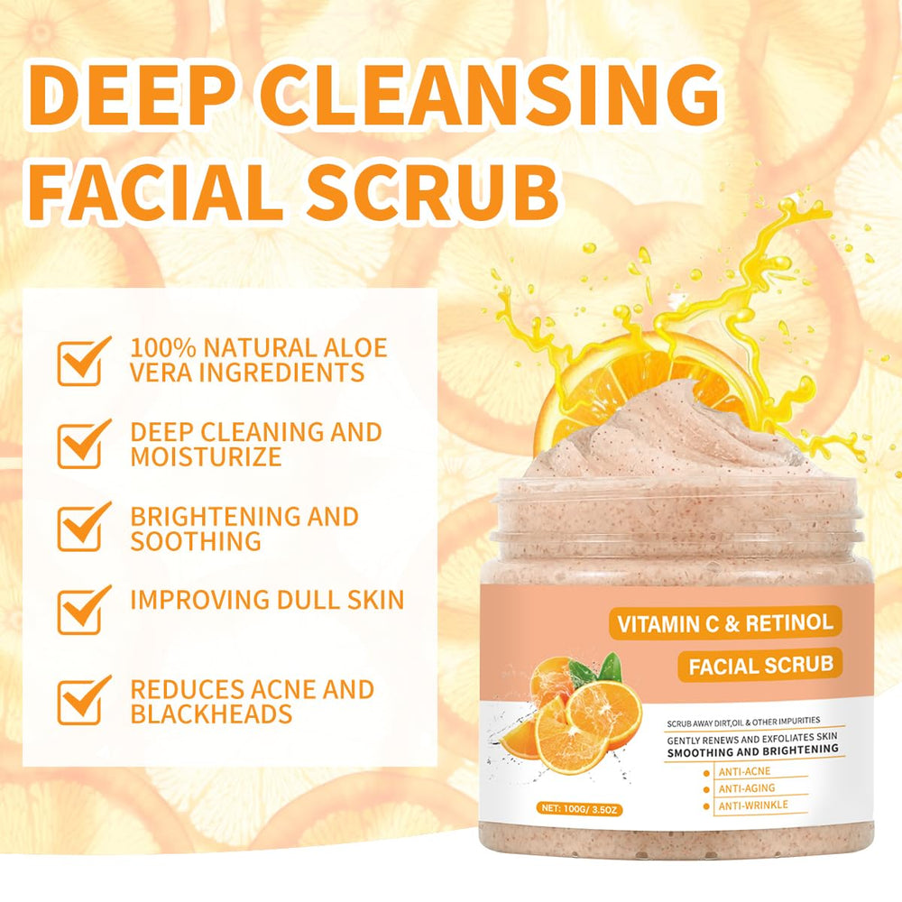 IREV Vitamin C Face Scrub foamy lather during application