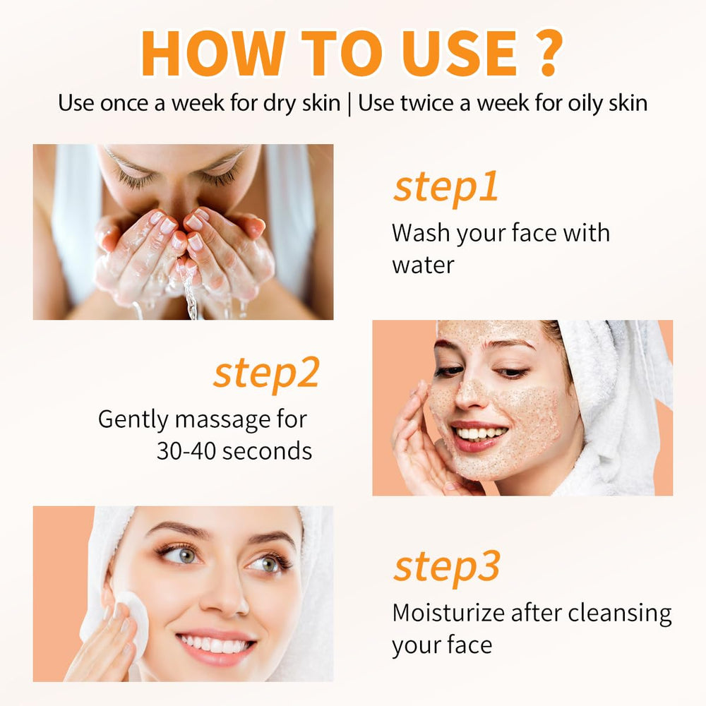 IREV Vitamin C Face Scrub sensitive-skin friendly formula close-up