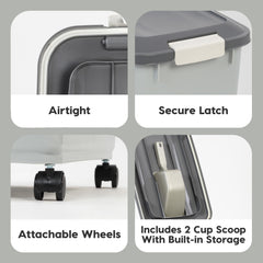 IRIS USA 54-pound capacity storage bin for large dry food bags.